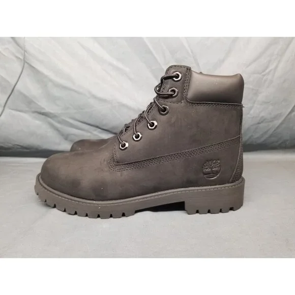 Timberland Boys 6 Inch Premium Waterproof Boots Lace Up Black Size 10 NEW NO BOX - Picture 4 of 8